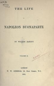 The life of Napoleon Buonaparte