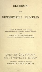 Elements of the differential calculus