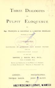 Three dialogues on pulpit eloquence