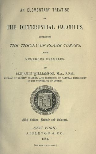 An elementary treatise on the differential calculus