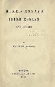 Mixed essays