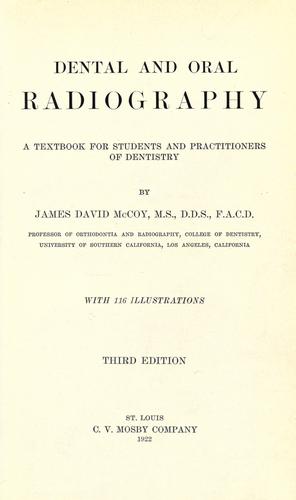 Dental and oral radiography