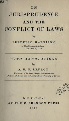 On jurisprudence and the conflict of laws