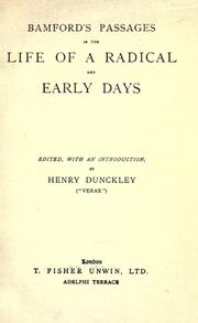 Passages in the life of a radical