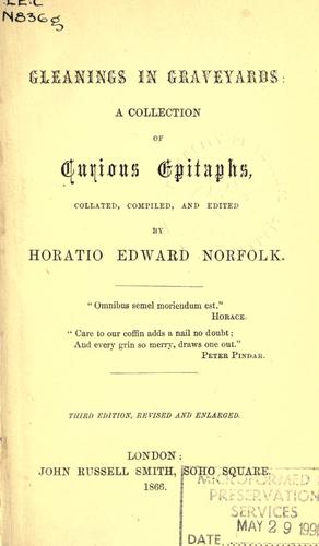 Gleanings in graveyards