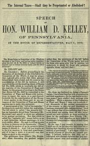 The internal taxes - shall they be perpetuated or abolished?
