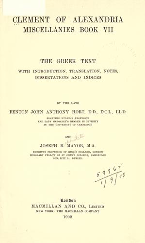 Miscellanies book VII