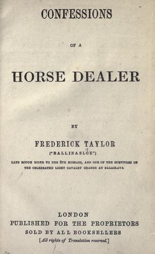 Confessions of a horse dealer