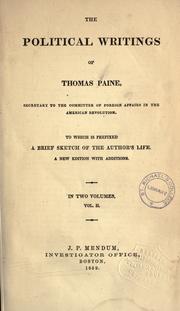 The political writings of Thomas Paine