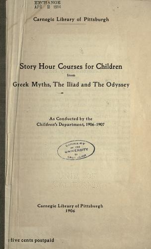 Story hour courses for children from Greek myths, the Iliad and the Odyssey