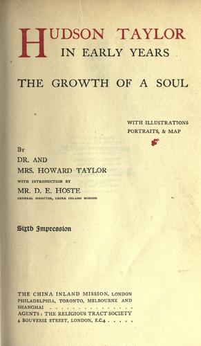Hudson Taylor in early years
