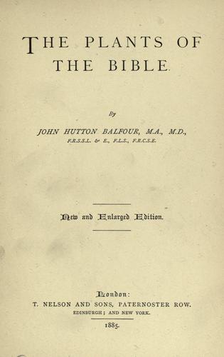 The plants of the Bible