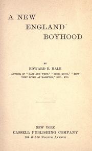 A New England boyhood