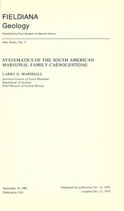 Systematics of the South American marsupial family Caenolestidae
