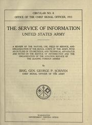 The service of information, United States Army