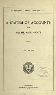 A system of accounts for retail merchants. July 15, 1916