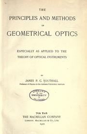 The principles and methods of geometrical optics