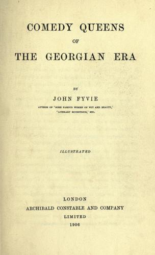 Comedy queens of the Georgian era