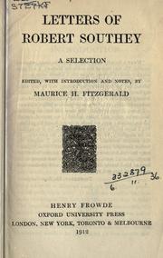 Letters of Robert Southey