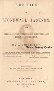The life of Stonewall Jackson