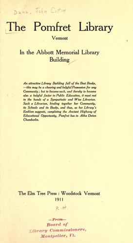 The Pomfret library, Vermont