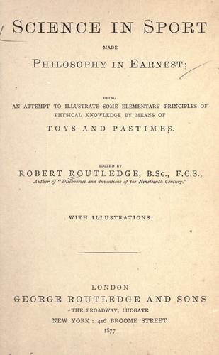 Science in sport made philosophy in earnest