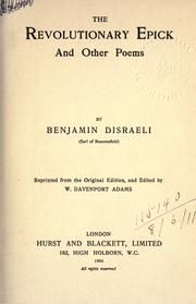 The revolutionary epick, and other poems