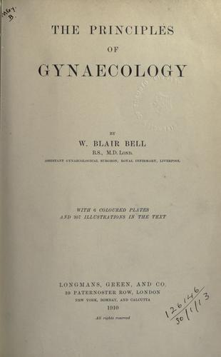 The principles of gynaecology