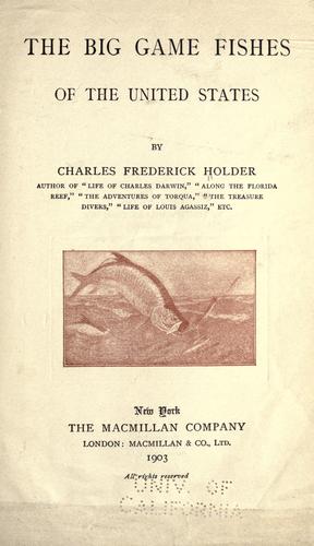 The big game fishes of the United States