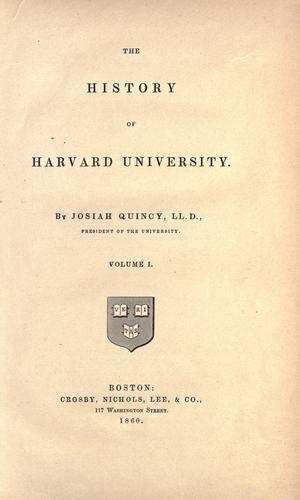 The history of Harvard University