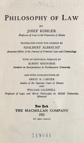 Philosophy of law