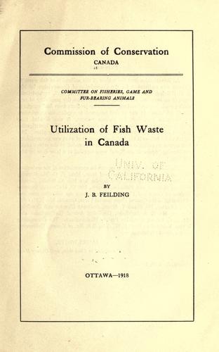 Utilization of fish waste in Canada