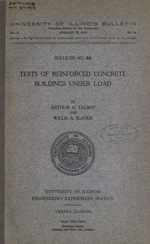 Tests of reinforced concrete buildings under load