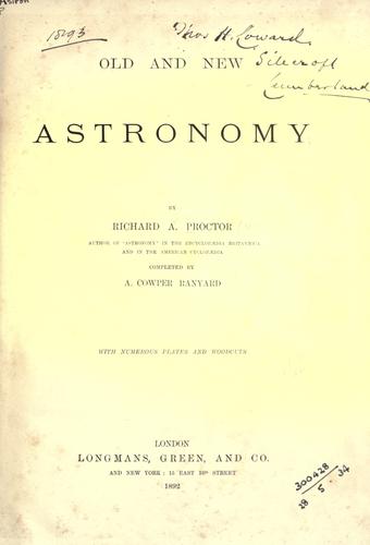 Old and new astronomy
