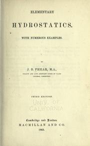 Elementary hydrostatics