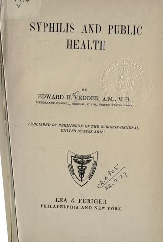 Syphilis and public health