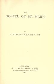 The gospel of St. Mark