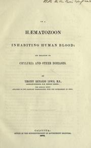 On a haematozoon inhabiting human blood