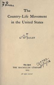 The country-life movement in the United States