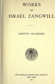Works of Israel Zangwill
