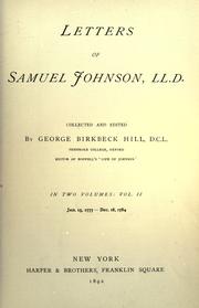 The letters of Samuel Johnson