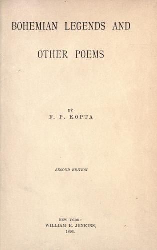 Bohemian legends and other poems