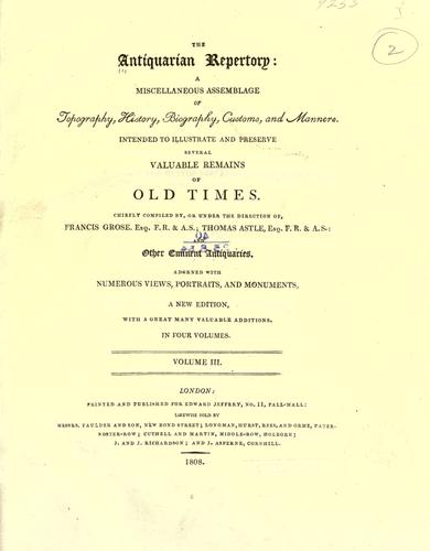 The Antiquarian repertory