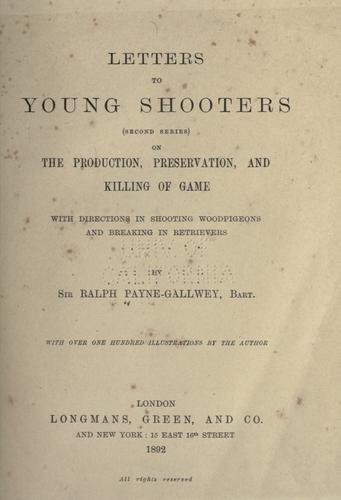 Letters to young shooters