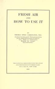 Fresh air and how to use it