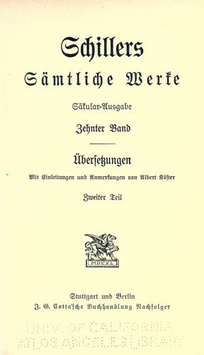 Schillers sämtliche Werke 6.
