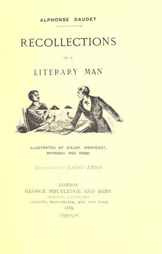 Recollections of a literary man