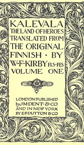 Kalevala, the Land of Heroes (Volume 1)