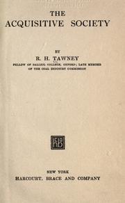 The acquisitive society