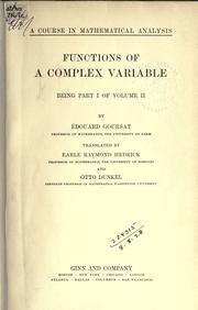 Cours d'analyse mathématique